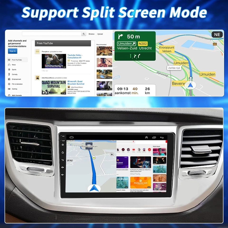 DAB+ CarPlay Android 14 Autoradio GPS NAVI DSP Für Hyundai Tucson 2015-2018 32GB - Bild 4 von 4