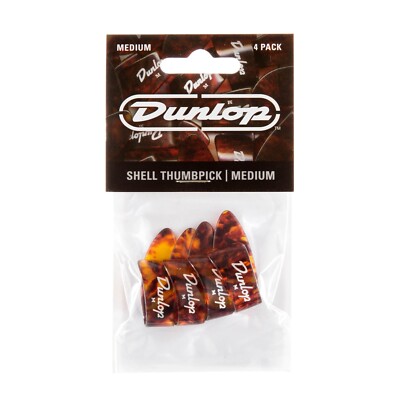 Jim Dunlop 9022P Thumbpick Pack (4) Medium In Shell Finish