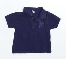 tuc tuc Baby Blue Cotton Blend Polo Size 12 Months Collared