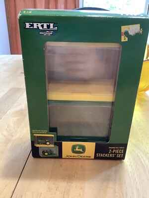John Deere Ertl 2-Piece Stackers Set Display Cases For 1/64 Models