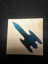 Vintage 80s Mystik Oilies Oilie Oily Oilly Spaceship Rocketship Touch Sticker