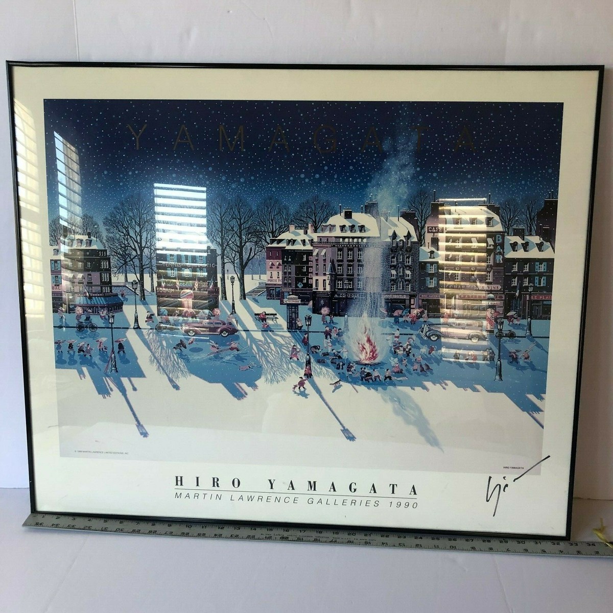 Hiro Yamagata Snowfire Framed Signed Poster Lithograph Martin