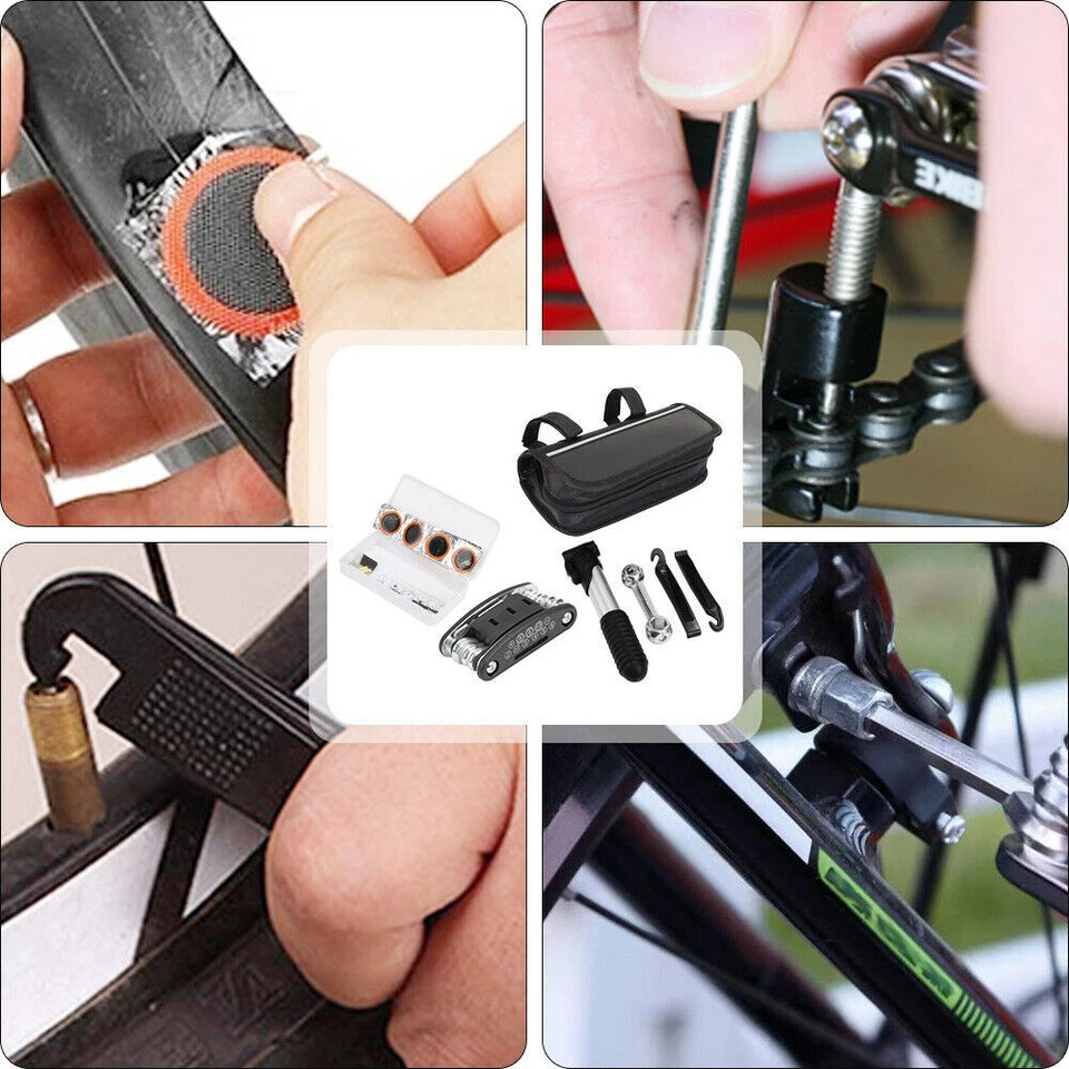 19pcs bicycle repair set repair kit bicycle repair kit puncture set tire repair - Image 2 of 4