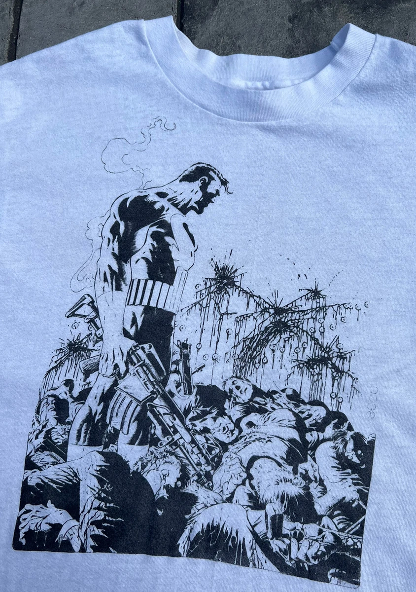 Vintage 80s Marvel Comics Punisher T-Shirt Hanes Single Stitch Made In USA