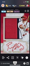 TOPPS BUNT 2020 PAUL GOLDSCHMIDT DEFINITIVE RELIC RED SIG, STL, [DIGITAL CARD]