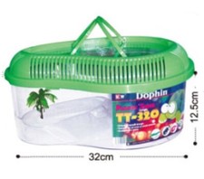 Dophin 1.2Gal Plastic Turtle/Tortoise Reptile Carrier Tank with Lid