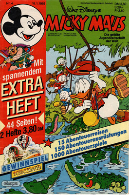 Micky Maus Heft Nr. 4 18. 1. 1989 Walt Disney Egmont Ehapa Verlag GmbH
