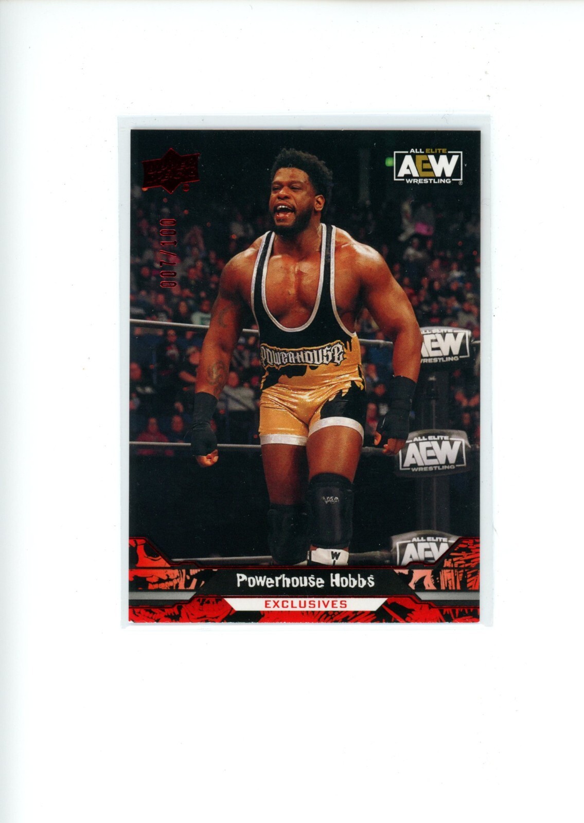 2023 Upper Deck AEW Powerhouse Hobbs #19 Red Exclusive Parallel 7/100