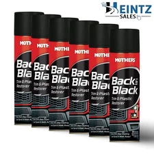 MOTHERS 06110 Back to Black Trim and Plastic Restorer - Rubber & Vinyl - 6 PACK