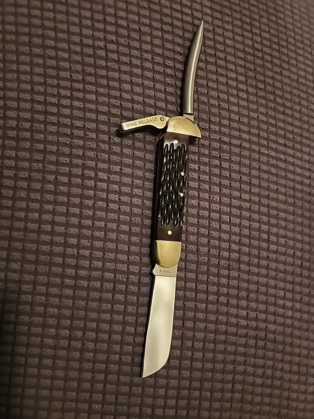 Schrade Mariner's Marlin Spike Old Timer Knife 735RPB Red Pick Bone