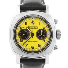 Panerai Ferrari Chronograph Granturismo YELLOW Stainless Leather 45mm FER00011