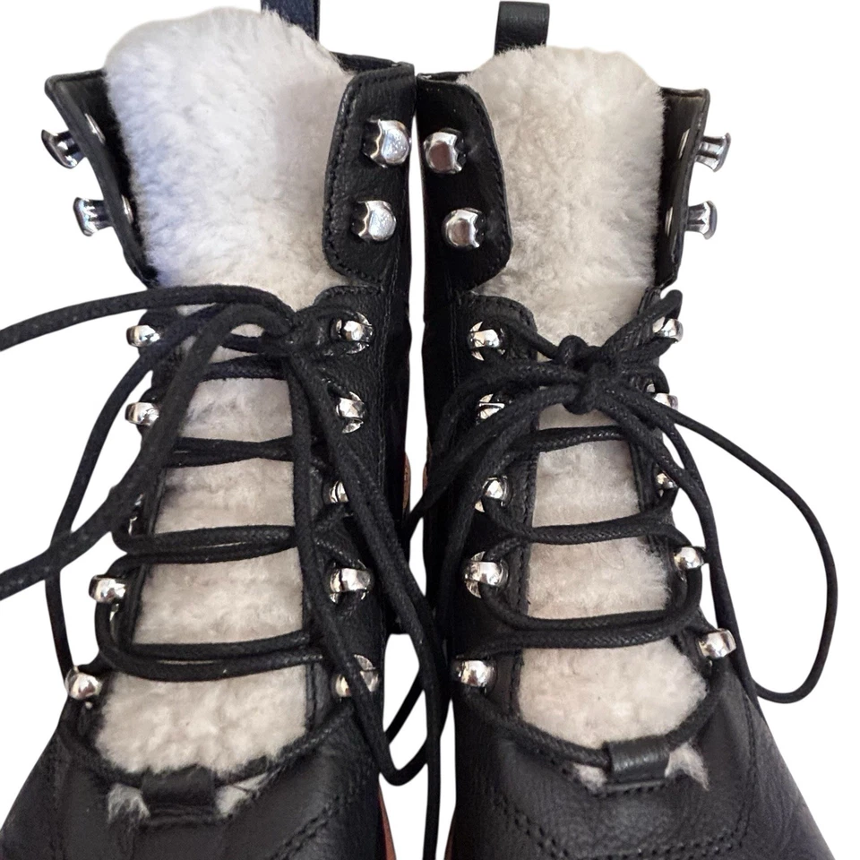 Botas negras nuevas sin caja Marc Fisher LTD para mujer Izzie de cuero de oveja con suela talla 8 Foto 4 de 4