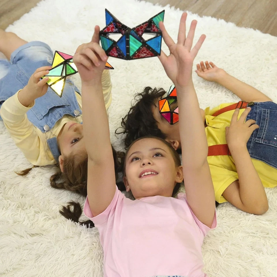 Magnet Pyramid Stone - 1 Cube Transforms into 1 Billion Shapes, 14 pcs (12 Puzzl - Image 2 of 4