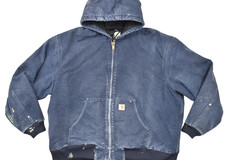 Carhartt J140 DNY Dark Navy Duck Quilted Flannel Lined Active Jacket Men's 3XL