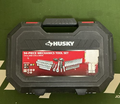 #ad Husky 94 Piece Mechanics Tool Set 1 4 amp; 3 8 in. Drive with Hard Case $48.99