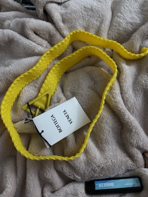 Bottega Veneta Intrecciato Belt Yellow, 90CM
