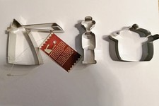ALESSI - 3 STAMPI per BISCOTTI IN ALLUMINIO - SOGGETTI VARI