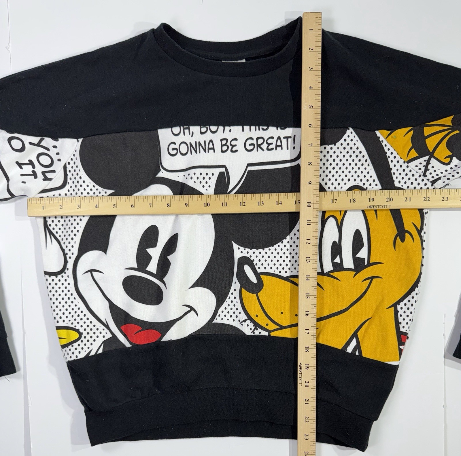 Disney Mickey Mouse Pluto Comic Crop Sweatshirt S… - image 5