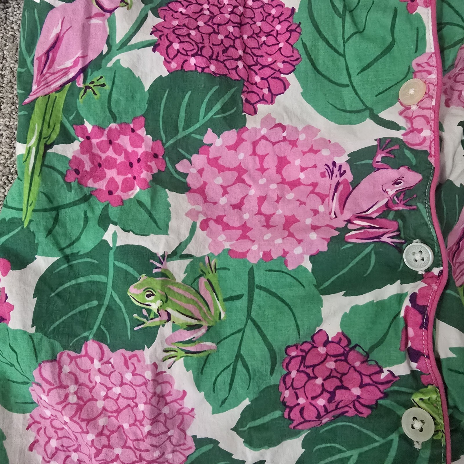 Printfresh Secret Garden Pink Hydrangea Pajama Se… - image 5