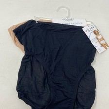Jockey Women  s Supersoft Briefs 3-Pack - XL Size 8 Black/Tan/White