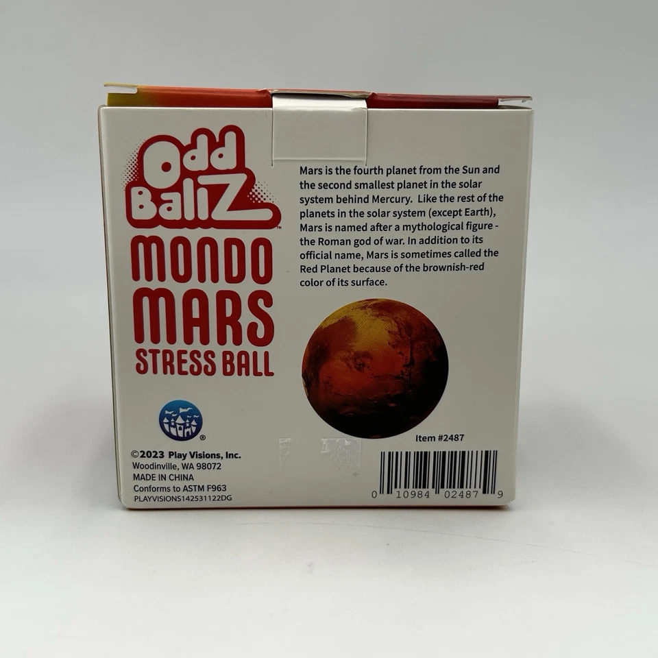 Mondo Mars Stress Ball Odd Ballz Elástico Squishy Reliever Coleccionable Foto 3 de 4