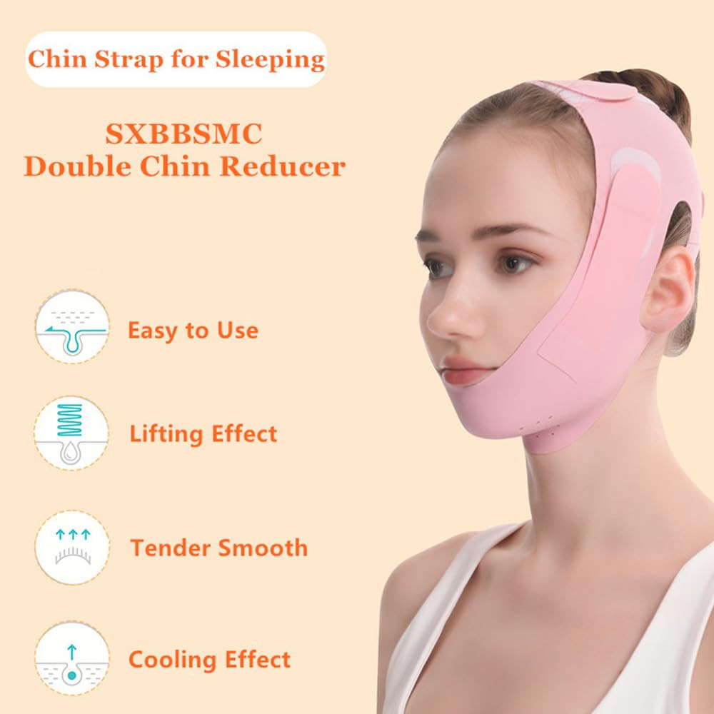 Chin Strap for Sleeping - Double Chin Reducer, Face V Line Lifting Mask, Reusabl