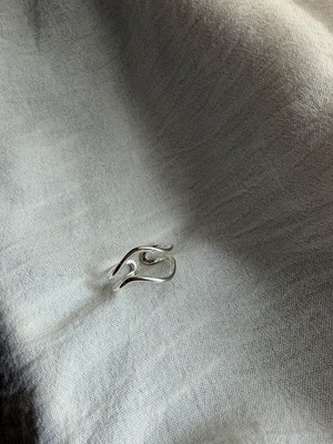 S925 Sterlingsilber geometrischer offener Ring verstellbar minimalistisch Kugel Würfel Ring