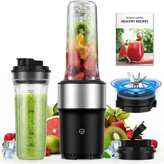 900W Personal Countertop Blender for Shakes and Smoothies with 2*24oz BPA Cups