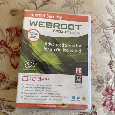 Webroot. Internet Security For PC, MAC and Mobile. NEW   
