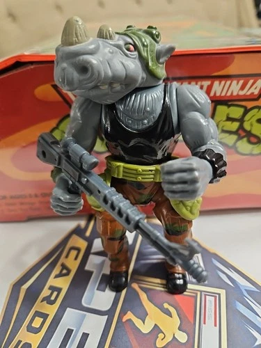 Vintage 1990 TMNT Teenage Mutant Ninja Turtles Rocksteady Action Figure