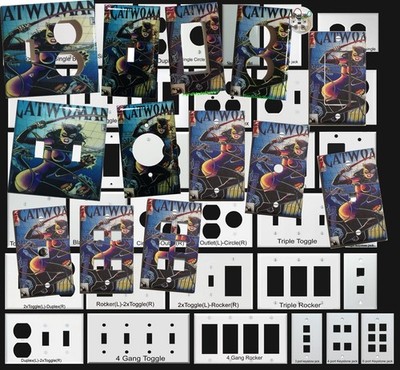 Catwoman Comic Book Cover Light Switch Power Outlet wall Cover Plate Home decor