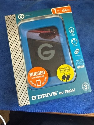 1TB G-DRIVE ev ATC with Thunderbolt/ All-Terrain Portable/ NEW / Sealed/ Rugged