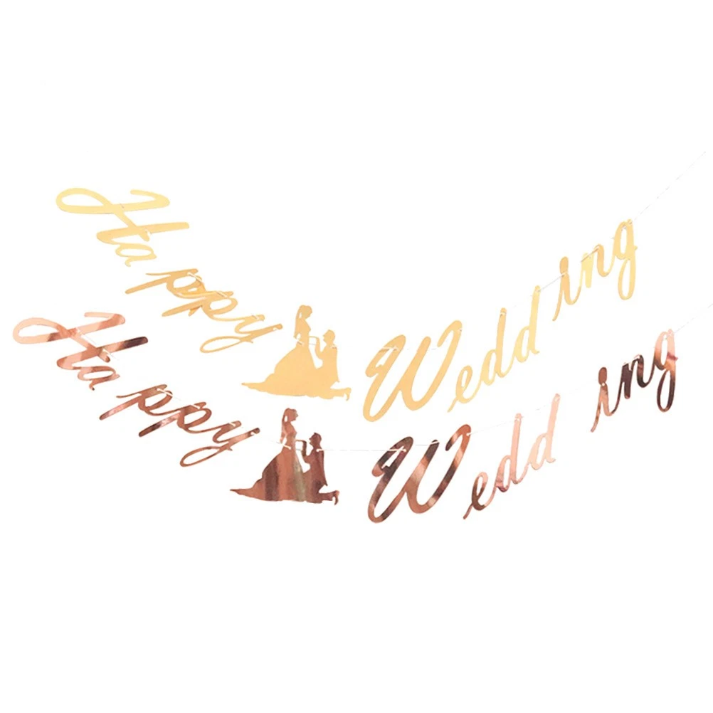 Glitzer Happy Verlobung Banner Mit Herz Girlande – Verlobungsfeier Deko Hochzeit