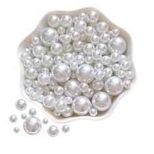 Lifestyle-cat 4 Size 330pcs Assorted Pearls Beads No Holes White Pearls Beads