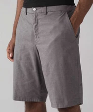 Lululemon The Works Short Quick Oxford Men's 32 Shorts Gray Golf Casual Spring