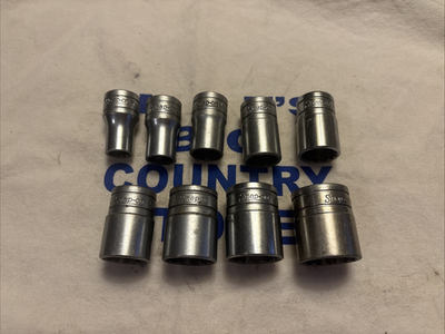 #ad Snap on Tools USA 1 2quot; Drive SAE 12pt Shallow Chrome 9pc Socket Set 7 16 15 16quot; $125.00