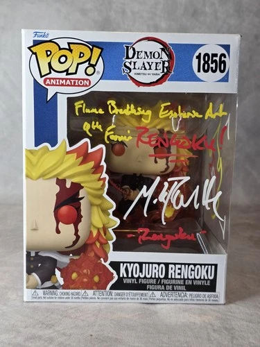 Funko Pop! Premium: Demon Slayer - Kyojuro Rengoku #1856 Authenticated Autograph