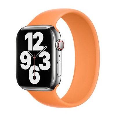 Silikon Solo Loop für  Apple Watch | 38/40/41/42 mm - Größe 6 - Marigold