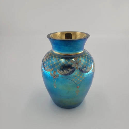 1991 Fenton Art Glass Favrene Art Nouveau Vase - Signed - #570/850