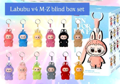 Pop Mart N-Z V4 Labubu Pin For Love version in Hand n, m, o, p, q