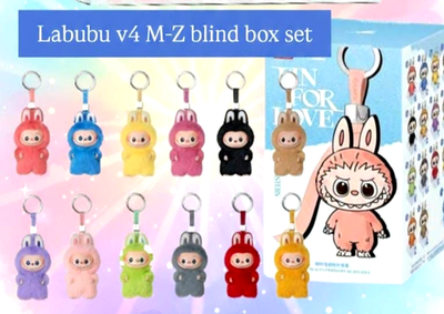 Pop Mart N-Z V4 Labubu Pin For Love version in Hand n, m, o, p, q