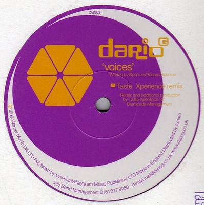 Dario G - Voices (12'', S/Sided)