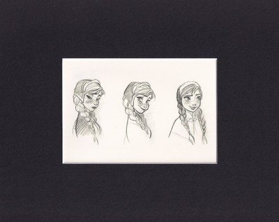 8X10 Matted Print Picture Disney Frozen: Concept Art, Anna, by Jin Kim