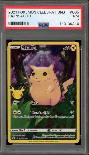 Pokemon Pikachu Celebrations Full Art #005 PSA 7
