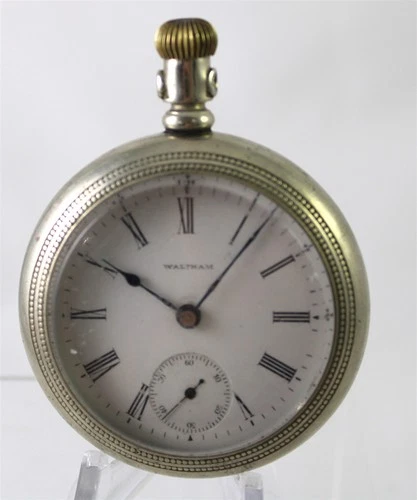 1898 Waltham 7 J Grade No. 18 Pendant Set 18s Silverine Pocket Watch for Parts