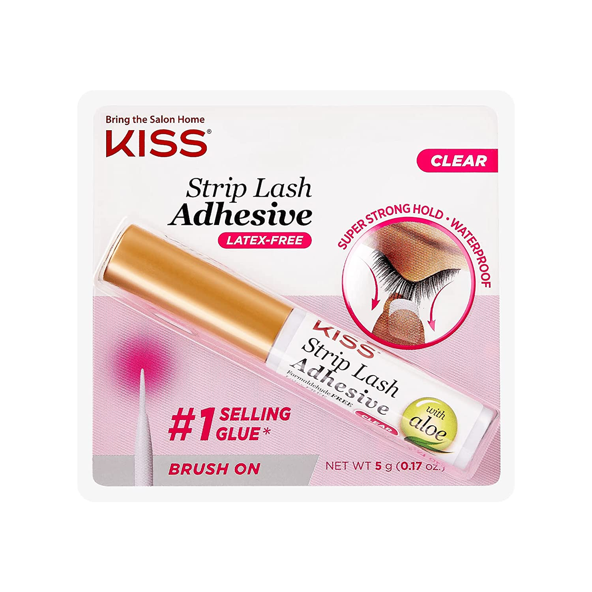 KISS Clear Strip Lash Adhesive with Aloe, Waterproof, Formaldehyde and  Latex Fre | eBay