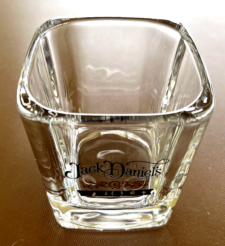 Jack Daniel's Whiskey Rocks Glas, dick, schwer mit Schwarz Gold Grafik 1er Set - Bild 4 von 11