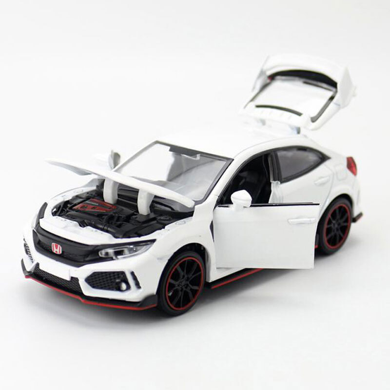 ホンダ CIVIC ミニカー ホワイト1/18 Honda Civic Type R Hot Hatch 1/32 Model Car Diecast Toy Vehicle