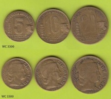 Argentina 5, 10, 20 Centavos 1948 Coins