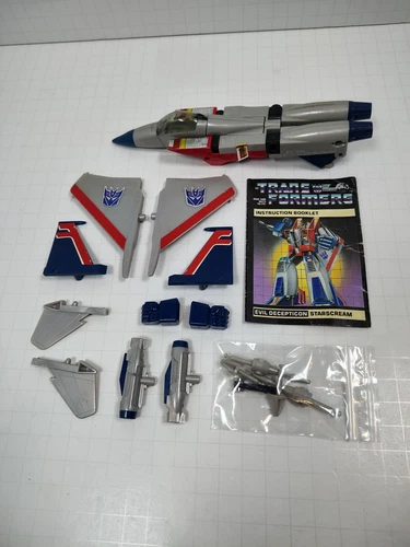 Transformers G1 Vintage Seeker Jet Starscream Complete with Instructions